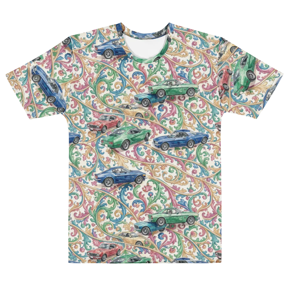 Rococo Roadster on Men's Cotton Crew Neck T-Shirt — Front
