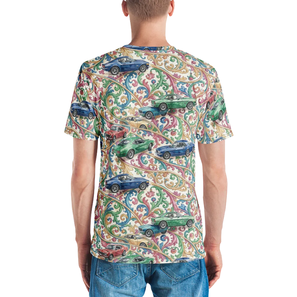 Rococo Roadster on Men's Crew Neck T-Shirt — Back