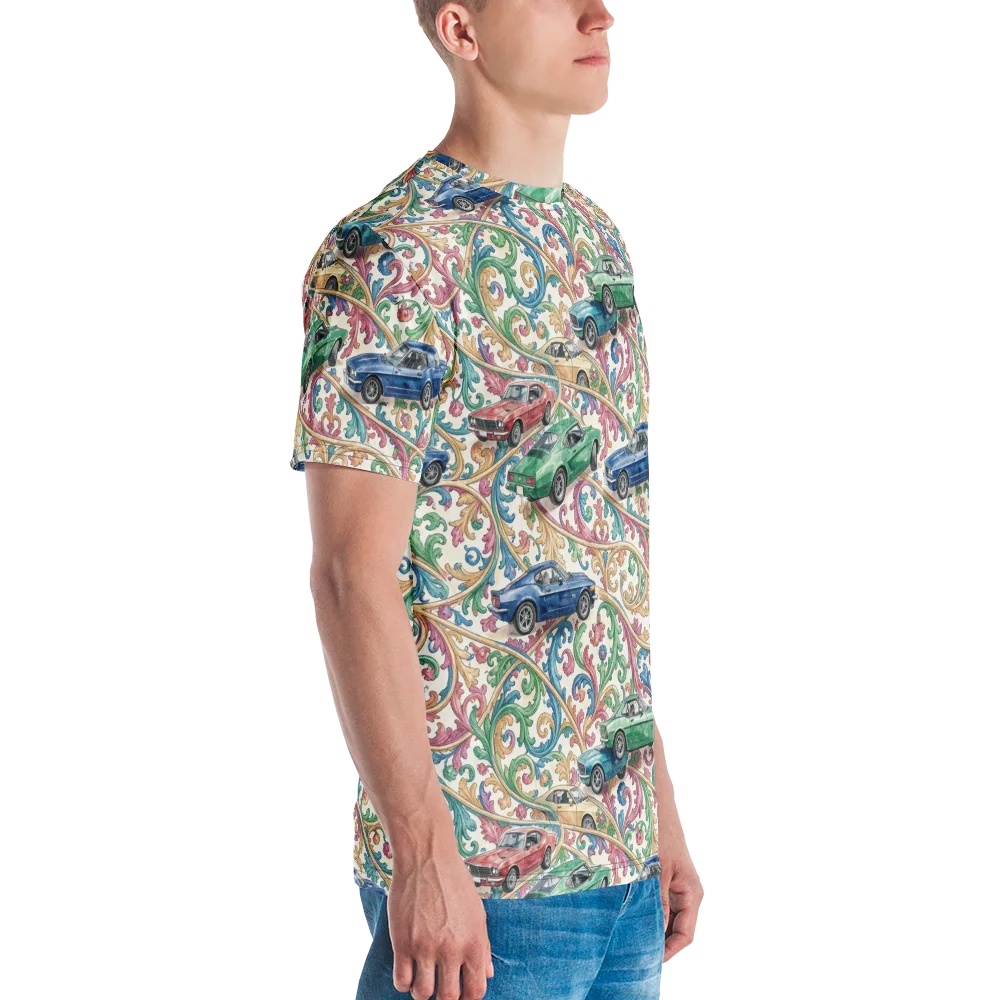 Rococo Roadster on Men's Crew Neck T-Shirt — Right