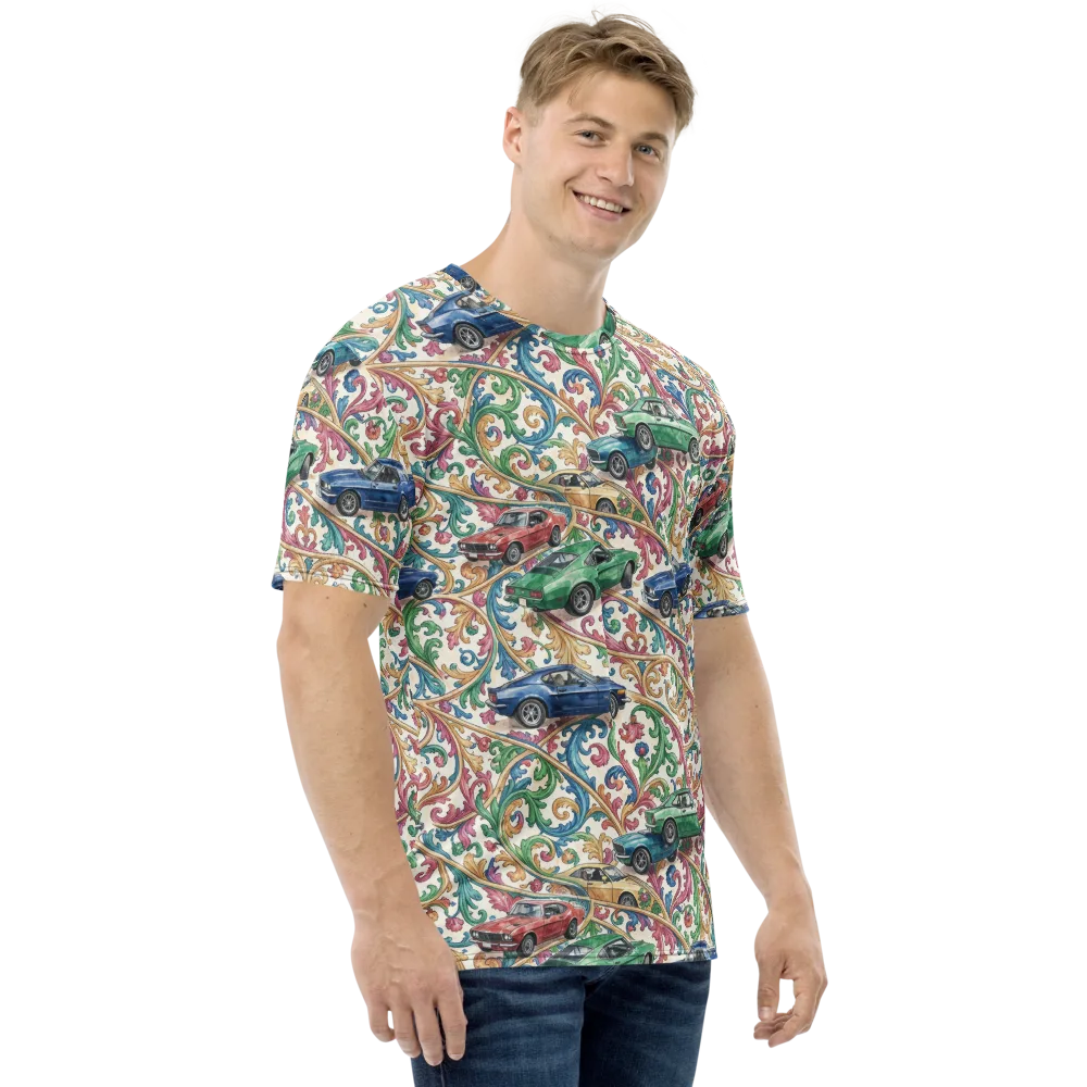 Rococo Roadster on Men's Crew Neck T-Shirt — Right