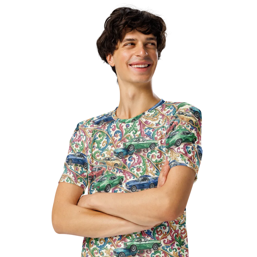 Rococo Roadster on Men's Crew Neck T-Shirt — Left Front