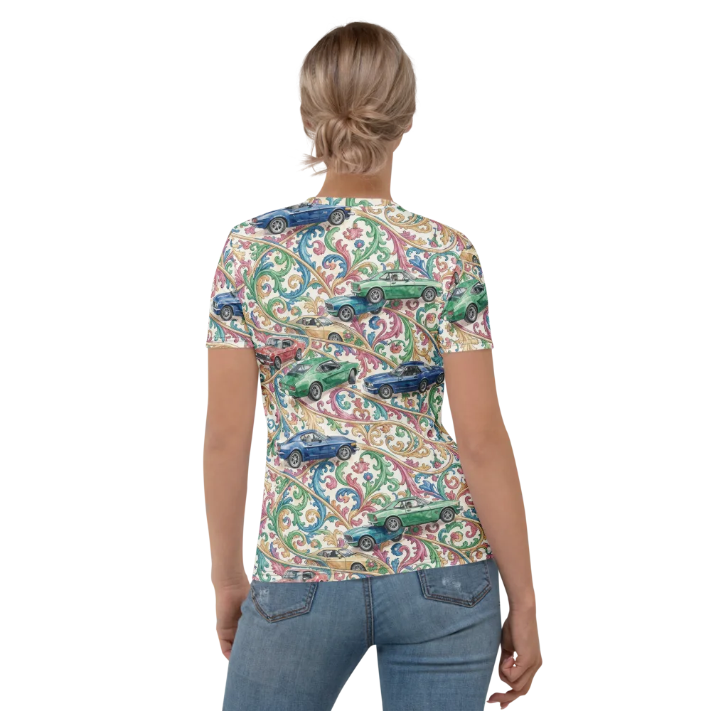 Rococo Roadster on Women's Crew Neck T-Shirt — Back