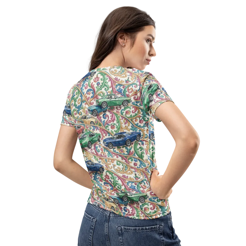 Rococo Roadster on Women's Crew Neck T-Shirt — Back