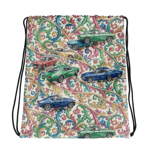 Rococo Roadster on a Drawstring Bag