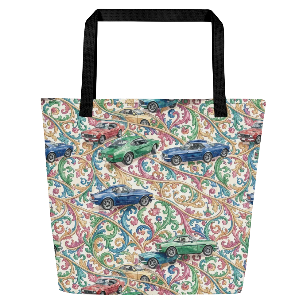 Rococo Roadster on Large Tote Bag W/ Pocket — Front