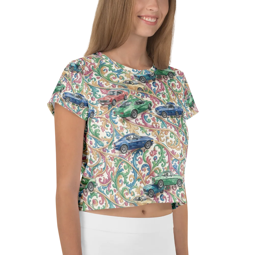 Rococo Roadster on Crop Tee — Right
