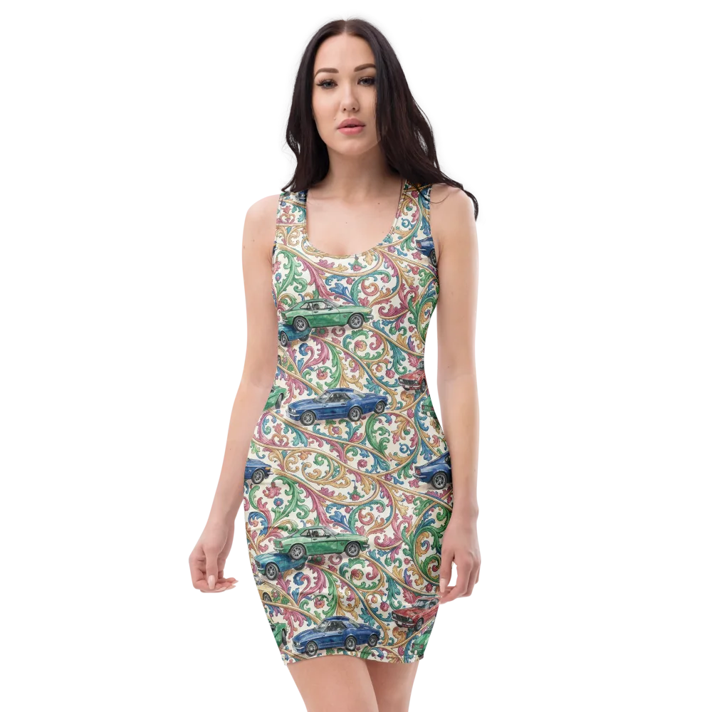 Rococo Roadster on Bodycon Dress — Front