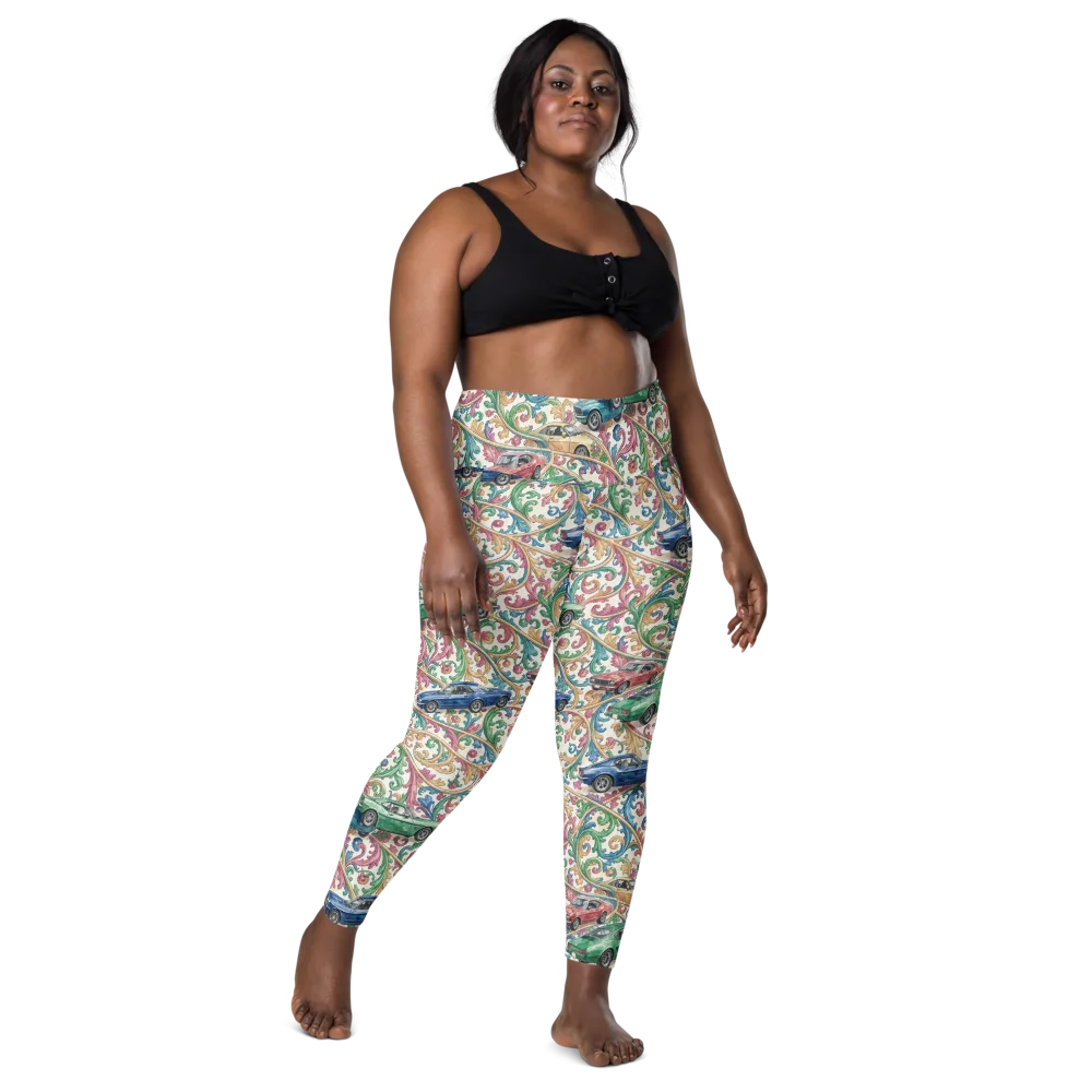 Rococo Roadster on Leggings with Pockets — Front