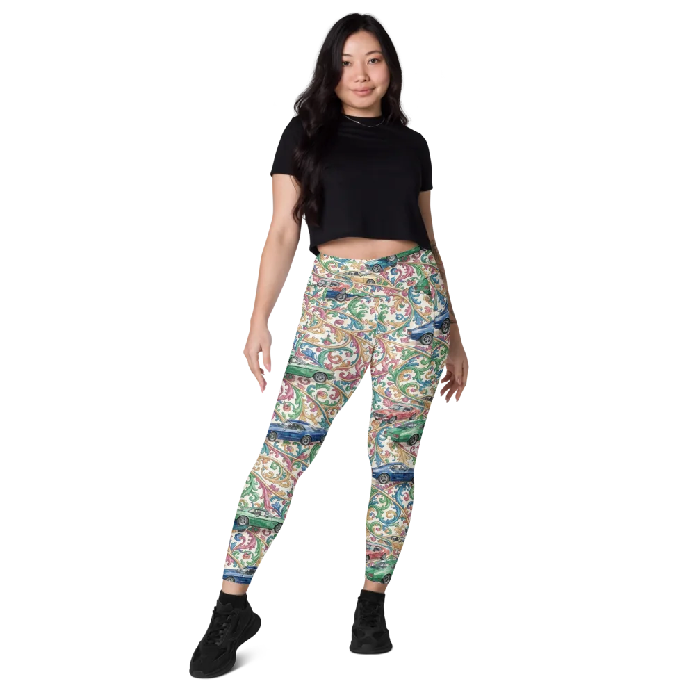 Rococo Roadster on Leggings with Pockets — Front