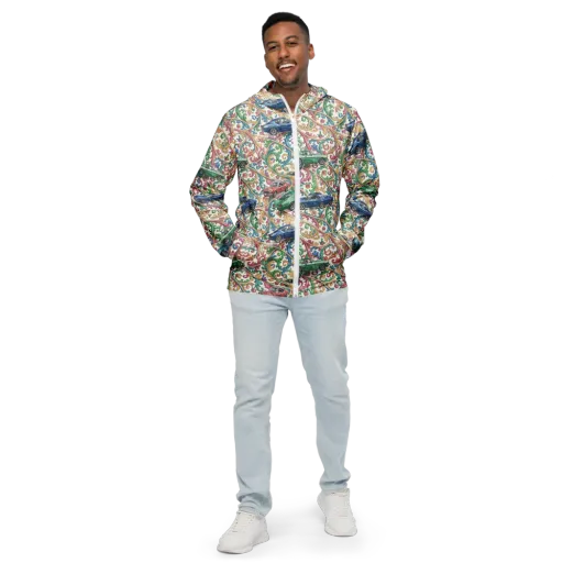 Rococo Roadster on a Men's Windbreaker