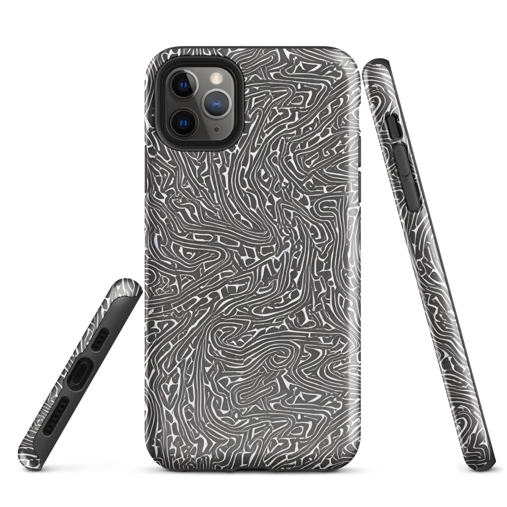 Monochrome Labyrinth on Tough Case for iPhone® — Front
