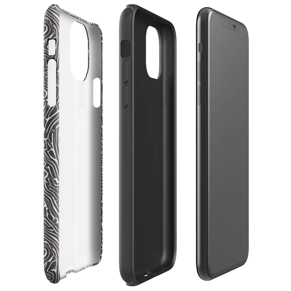 Monochrome Labyrinth on Tough Case for iPhone® — Right