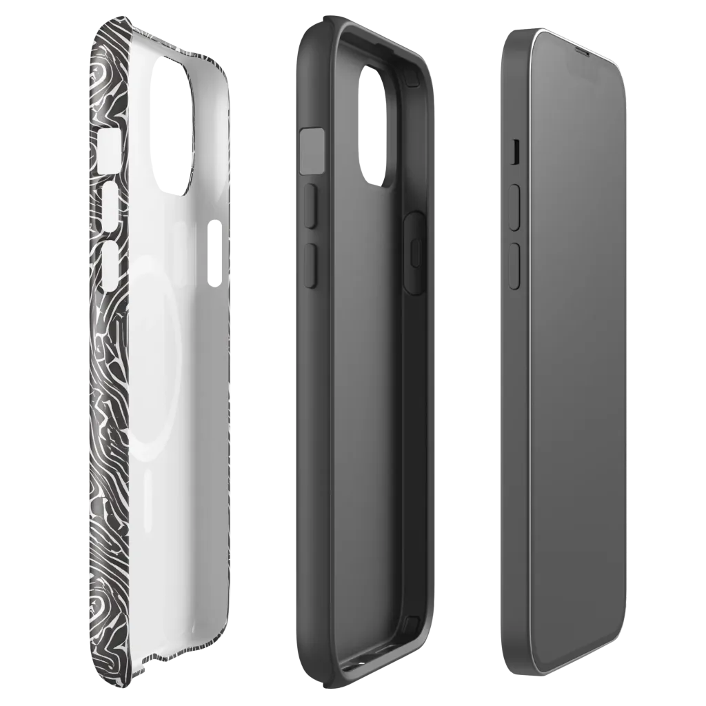 Monochrome Labyrinth on MagSafe Tough Case for iPhone® — Front
