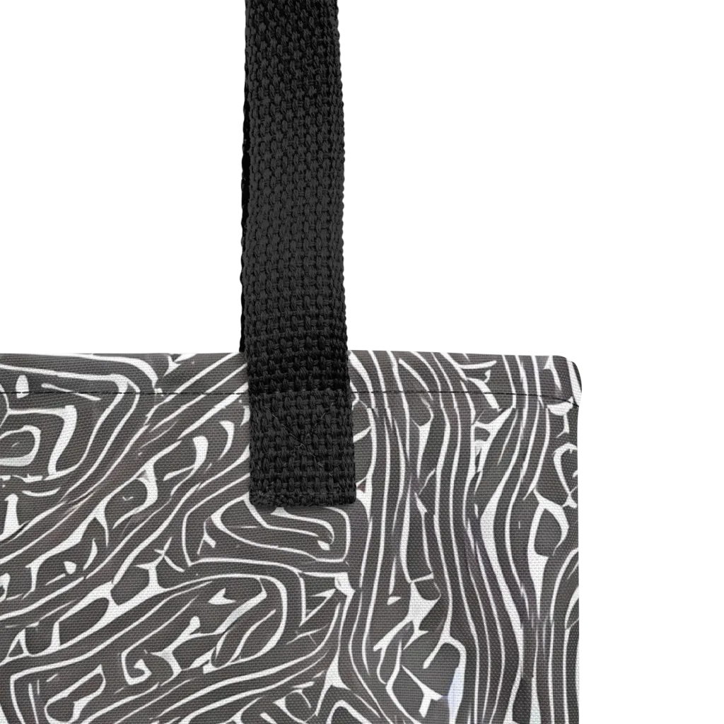 Monochrome Labyrinth on Tote Bag — Product details