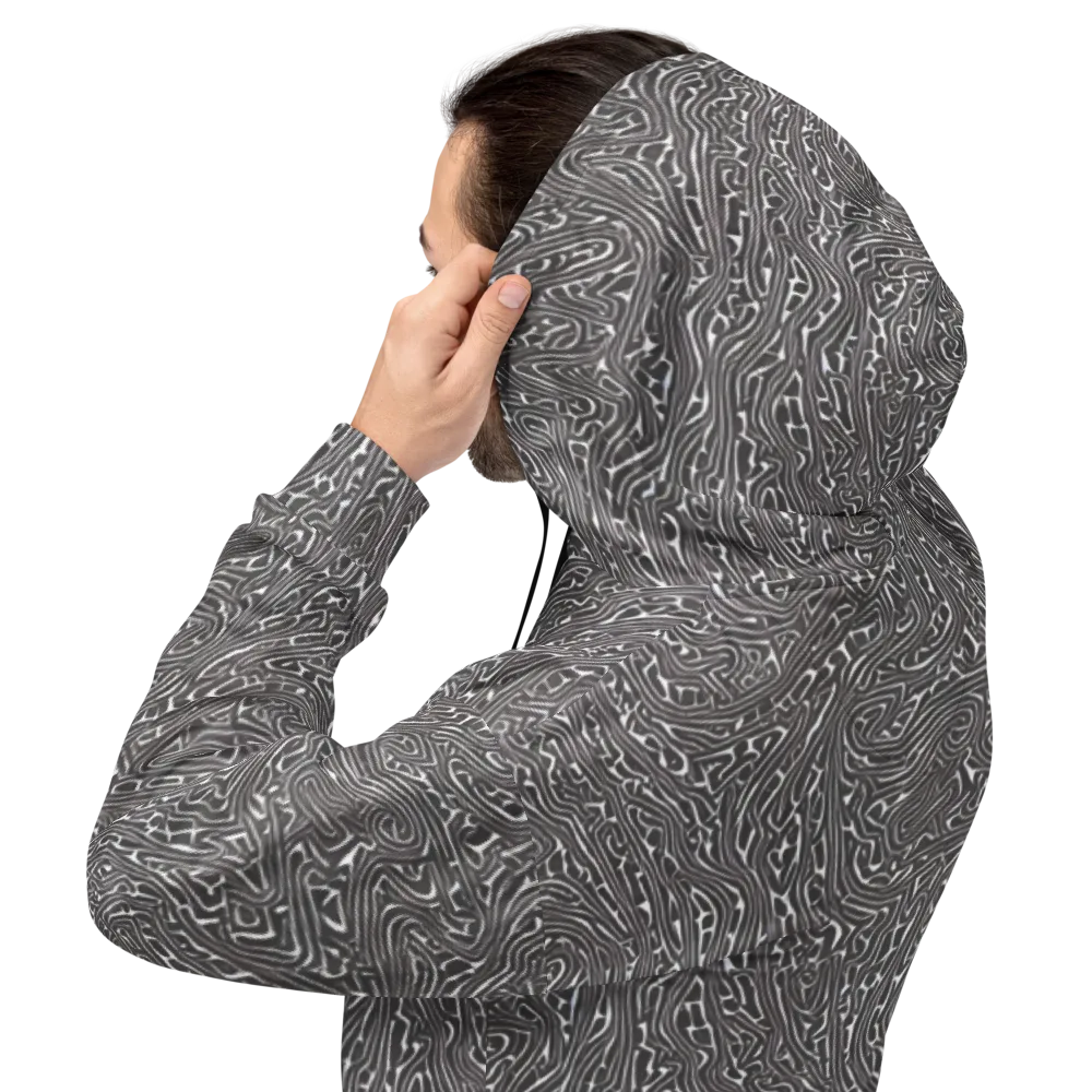 Monochrome Labyrinth on Hoodie — Back