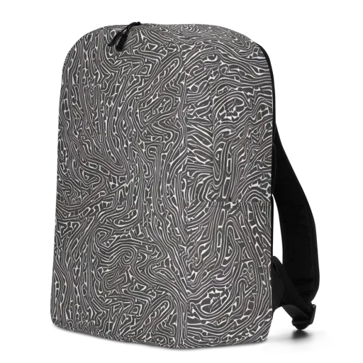 Monochrome Labyrinth on a Minimalist Backpack