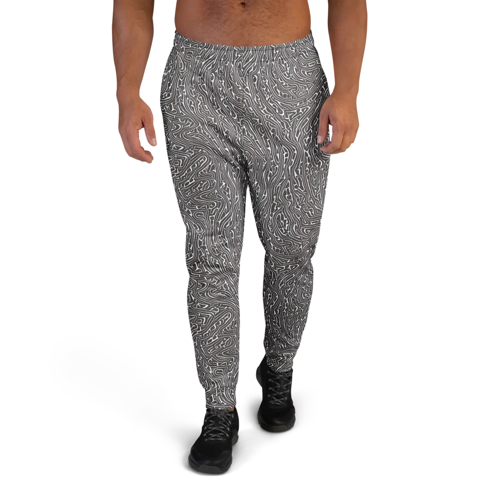 Monochrome Labyrinth on Men's Joggers — Front