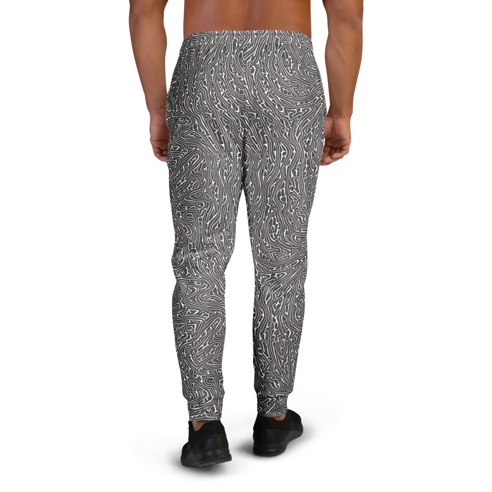 Monochrome Labyrinth on Men's Joggers — Back