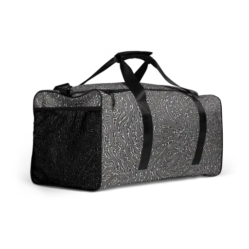 Monochrome Labyrinth on a Duffle Bag