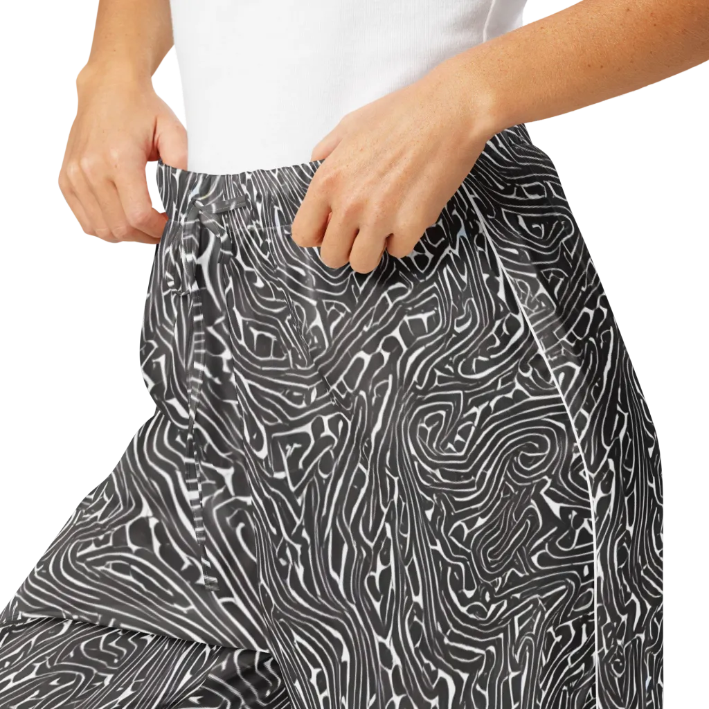 Monochrome Labyrinth on Women's Pajama Pants — Product details