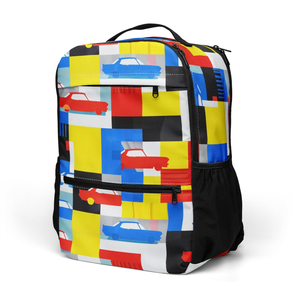 Chrome Block Party on Utility Backpack — Left Front