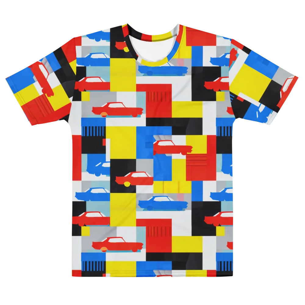 Chrome Block Party on Men's Cotton Crew Neck T-Shirt — Front