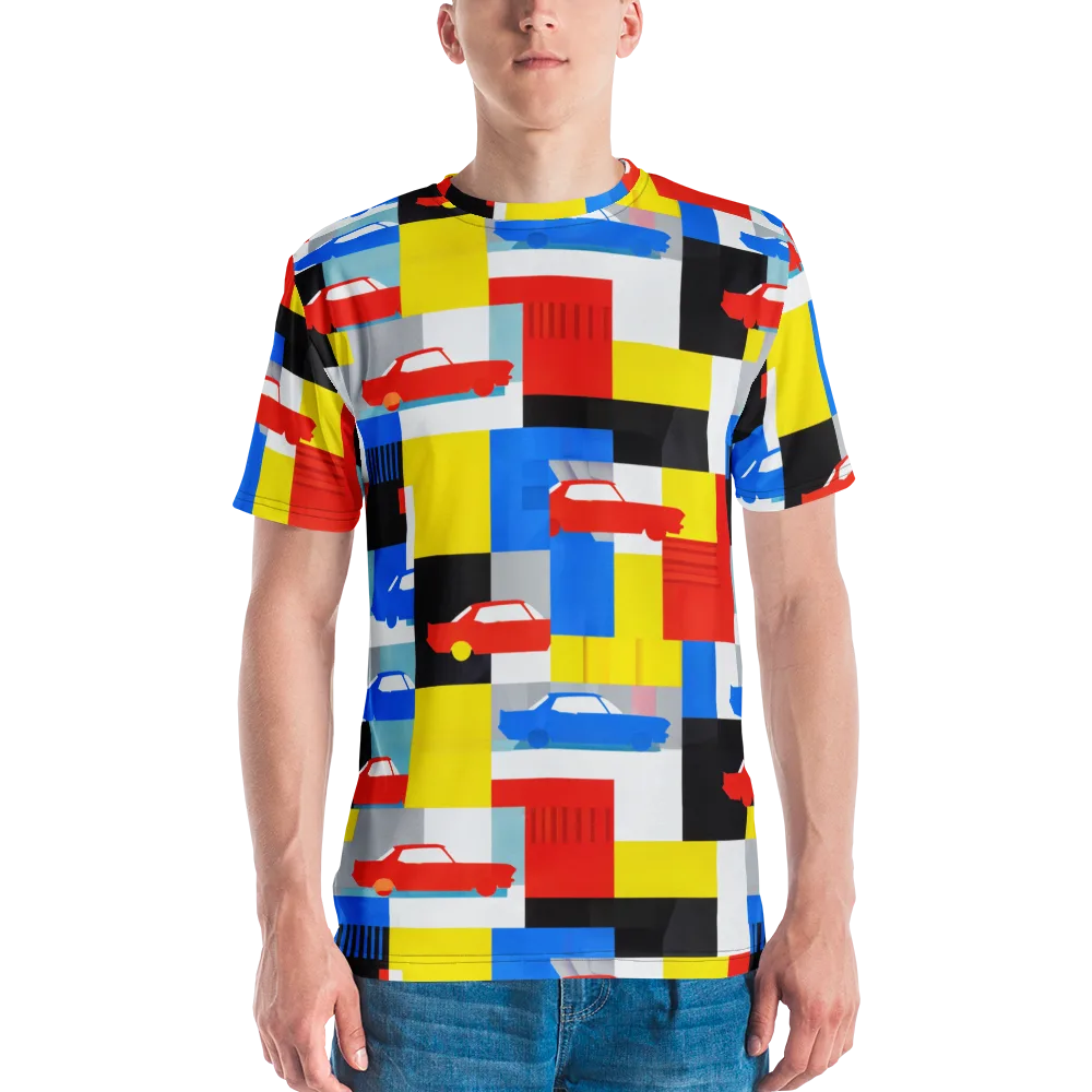 Chrome Block Party on Men's Crew Neck T-Shirt — Front