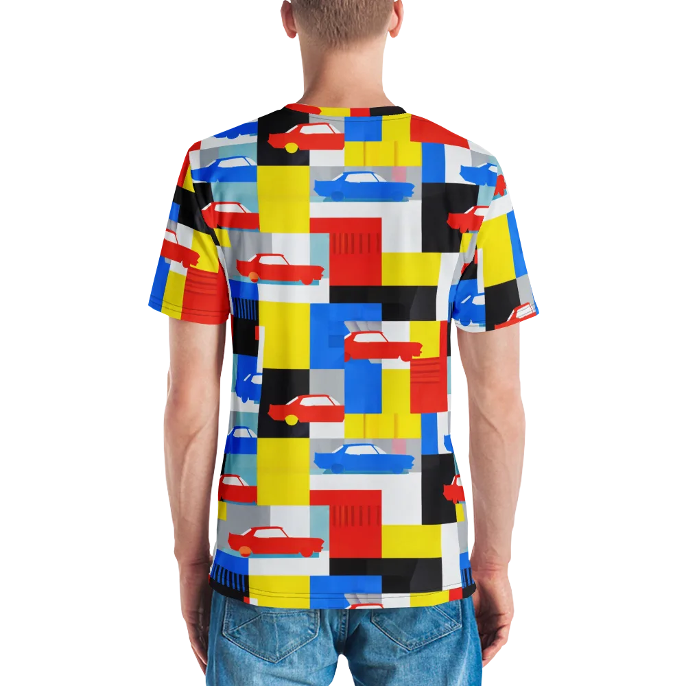 Chrome Block Party on Men's Crew Neck T-Shirt — Back