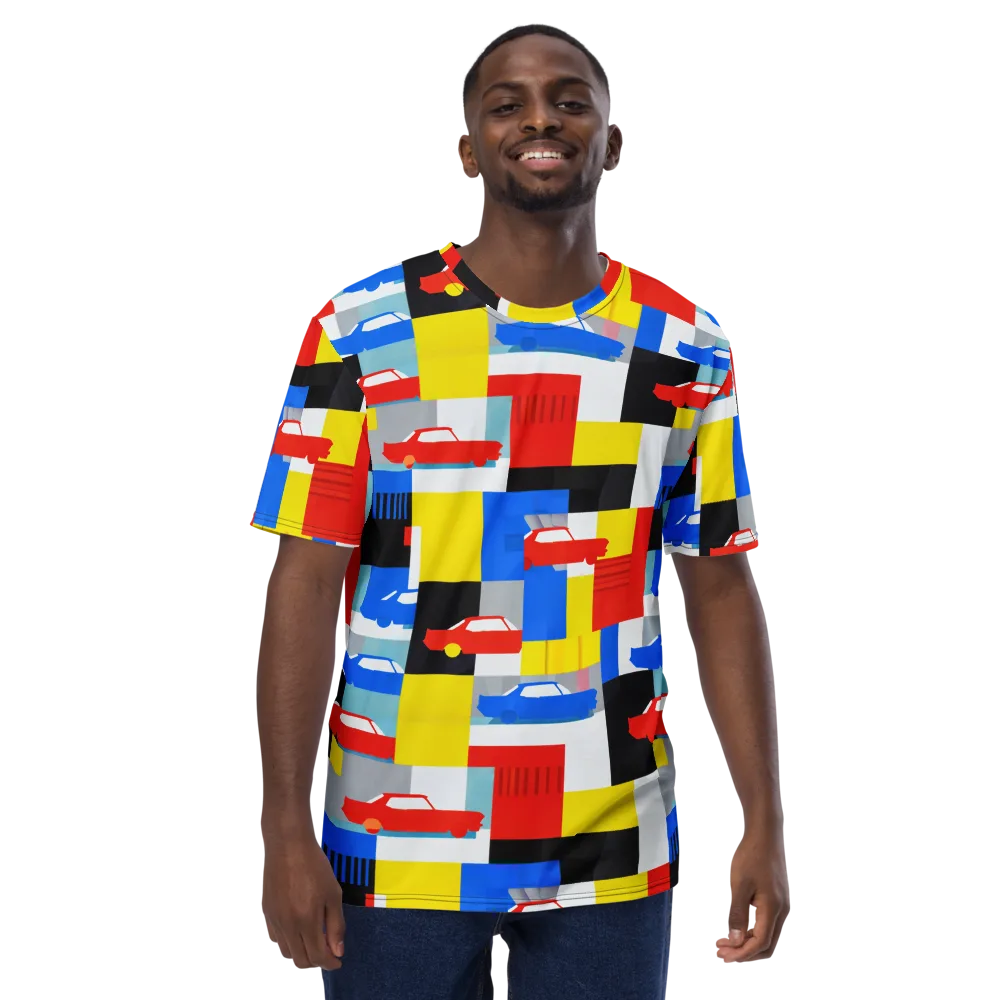 Chrome Block Party on Men's Crew Neck T-Shirt — Front