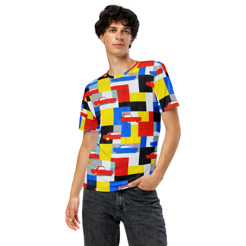 Chrome Block Party on Men's Crew Neck T-Shirt — Front
