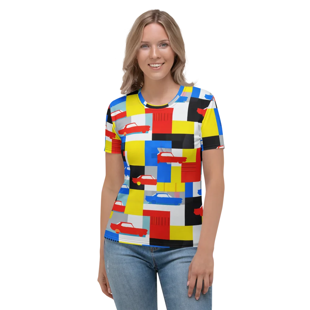 Chrome Block Party on Women's Crew Neck T-Shirt — Front