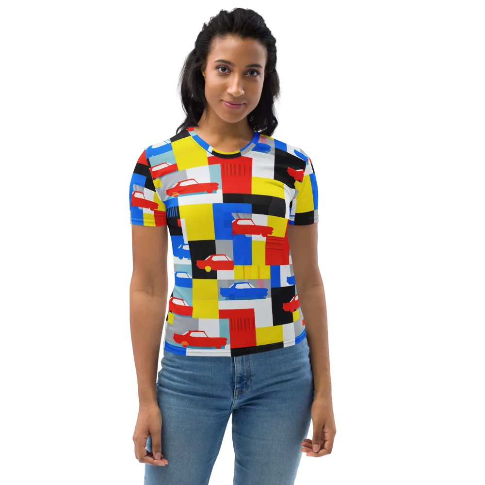 Chrome Block Party on Women's Crew Neck T-Shirt — Front