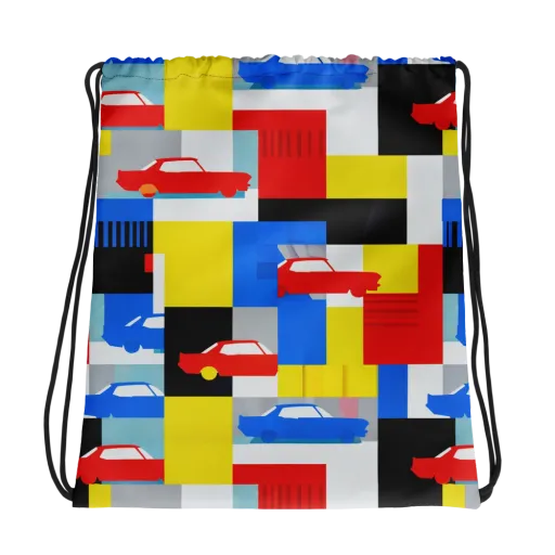 Chrome Block Party on a Drawstring Bag