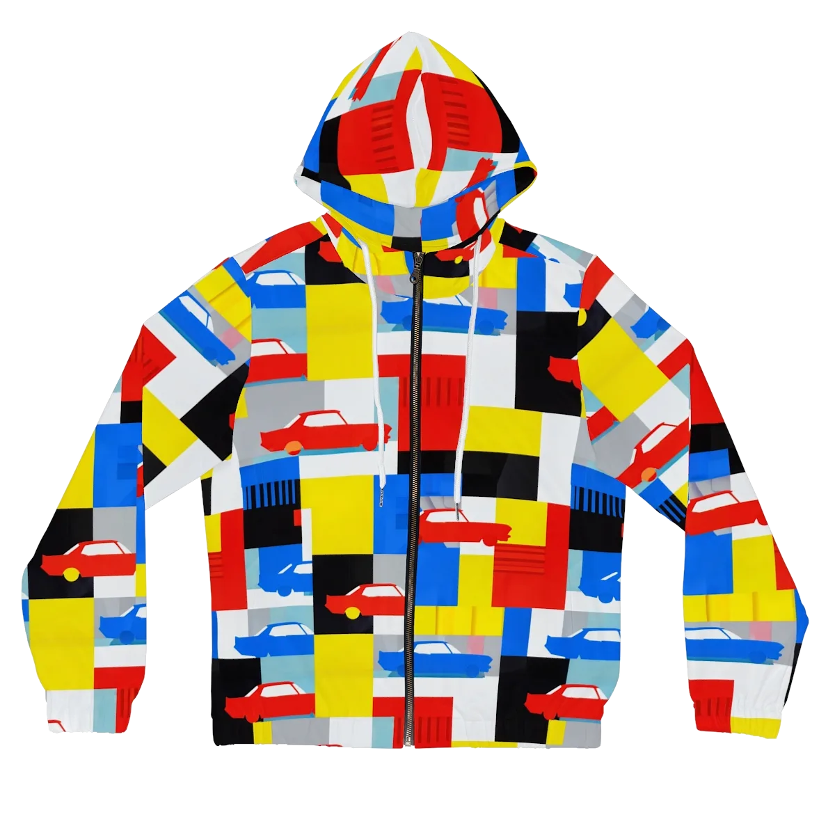Chrome Block Party on Women's Full-Zip Hoodie — Front