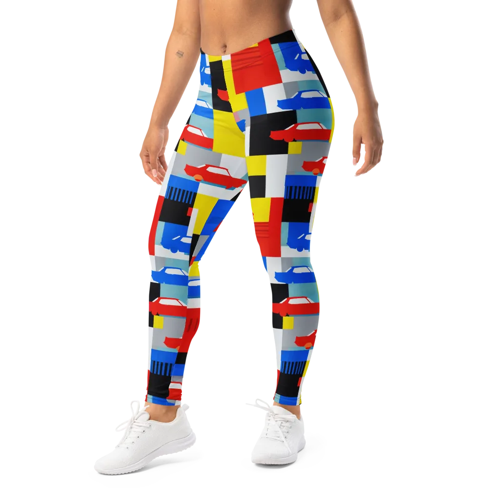 Chrome Block Party on Leggings — Left Front