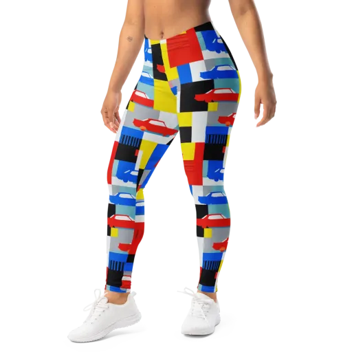 Chrome Block Party on a Leggings