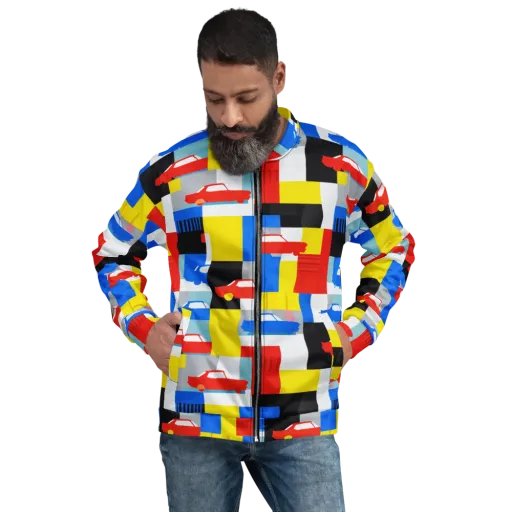 Chrome Block Party on a Bomber Jacket