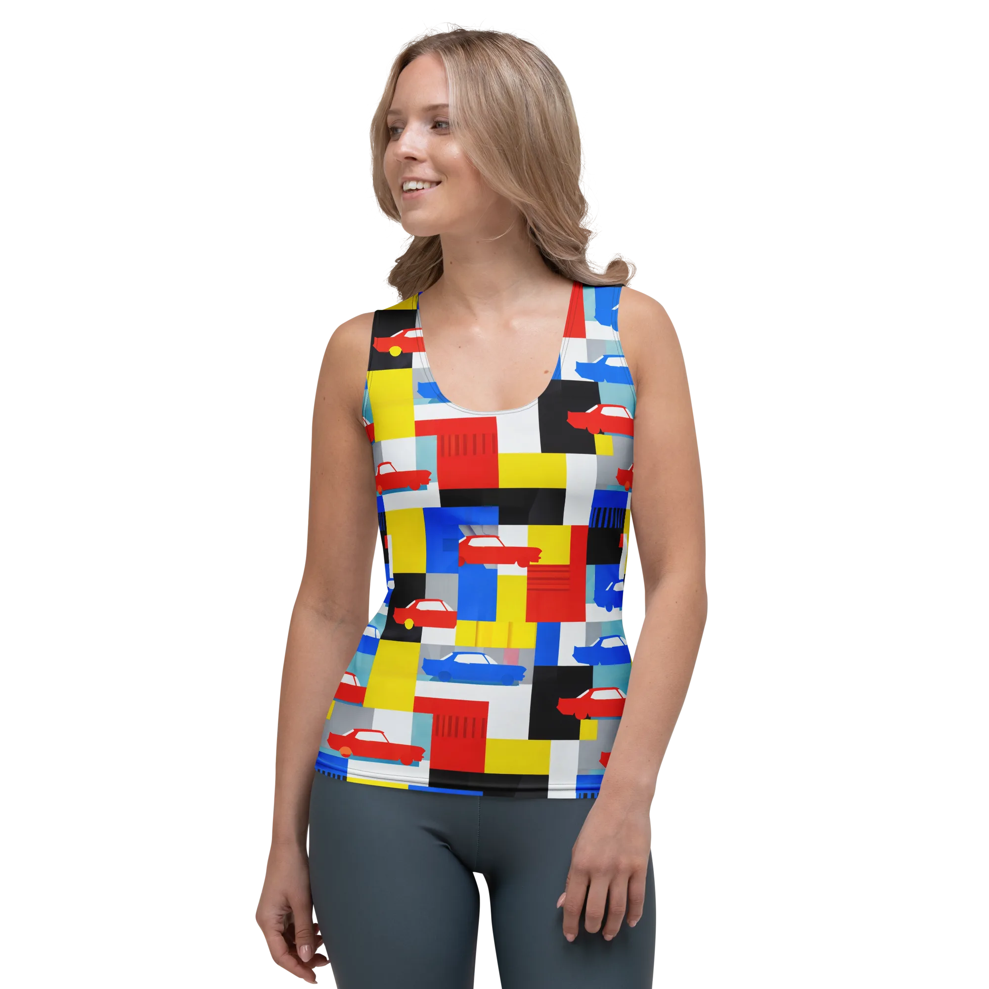 Chrome Block Party on Women's Tank Top — Front