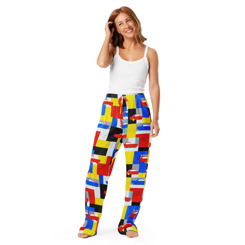 Chrome Block Party on Women's Pajama Pants — Front
