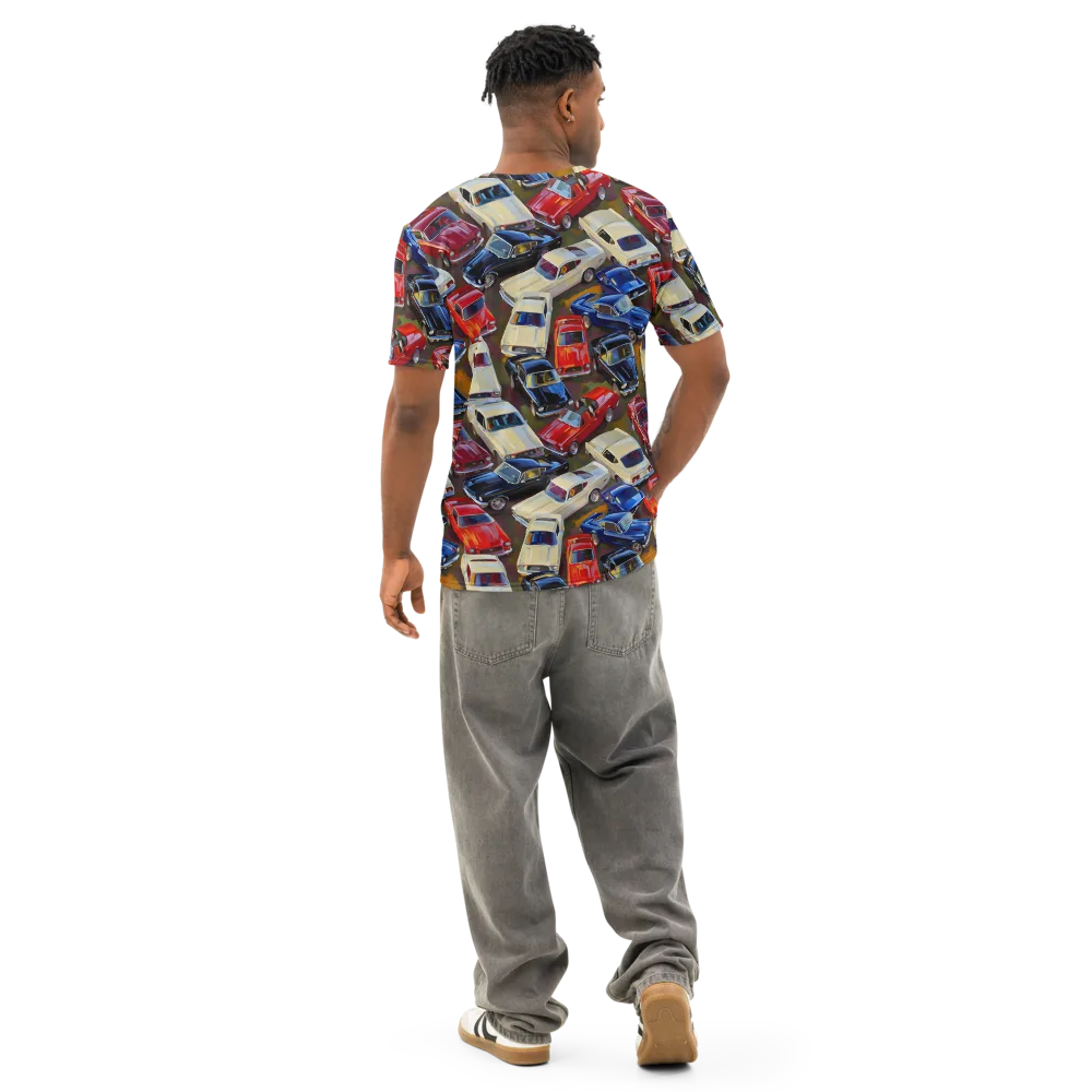 Vintage Velocity on Men's Cotton Crew Neck T-Shirt — Back