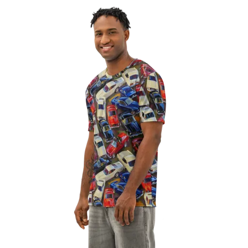 Vintage Velocity on a Men's Cotton Crew Neck T-Shirt