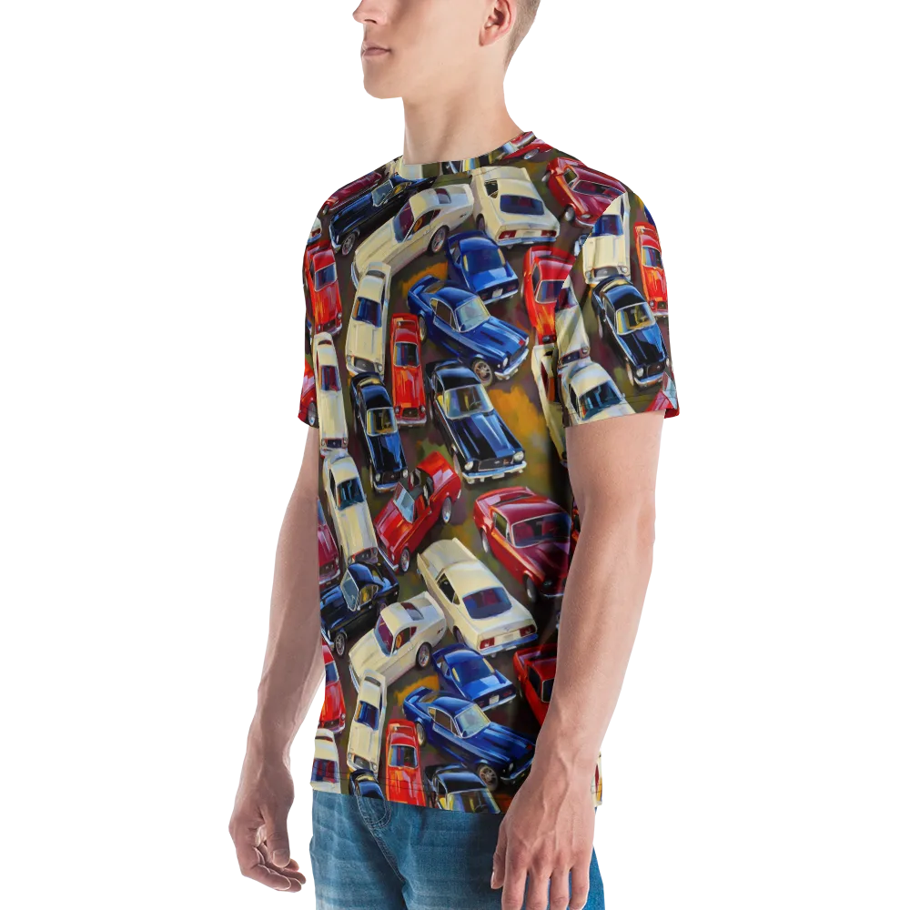 Vintage Velocity on Men's Crew Neck T-Shirt — Left