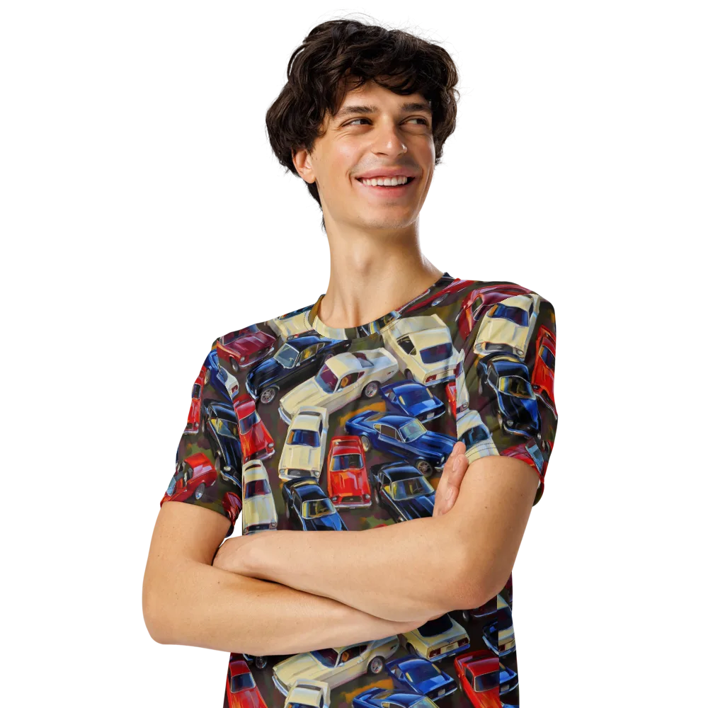 Vintage Velocity on Men's Crew Neck T-Shirt — Left Front