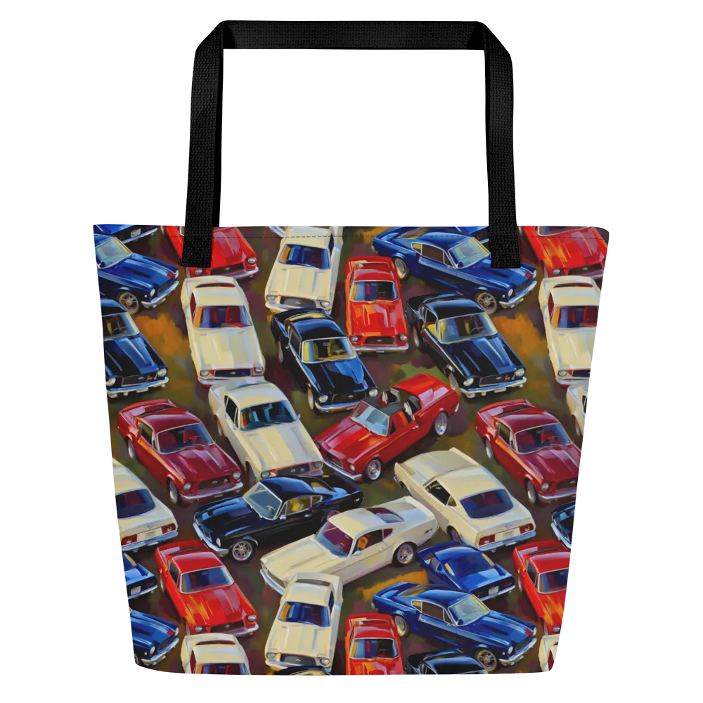 Vintage Velocity on Large Tote Bag W/ Pocket — Front
