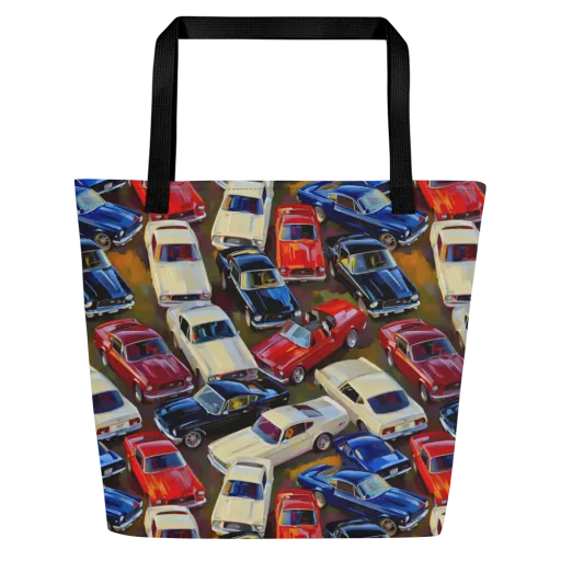Vintage Velocity on a Large Tote Bag W/ Pocket