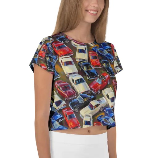 Vintage Velocity on a Crop Tee