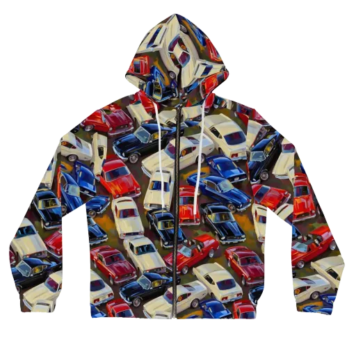 Vintage Velocity on a Women's Full-Zip Hoodie