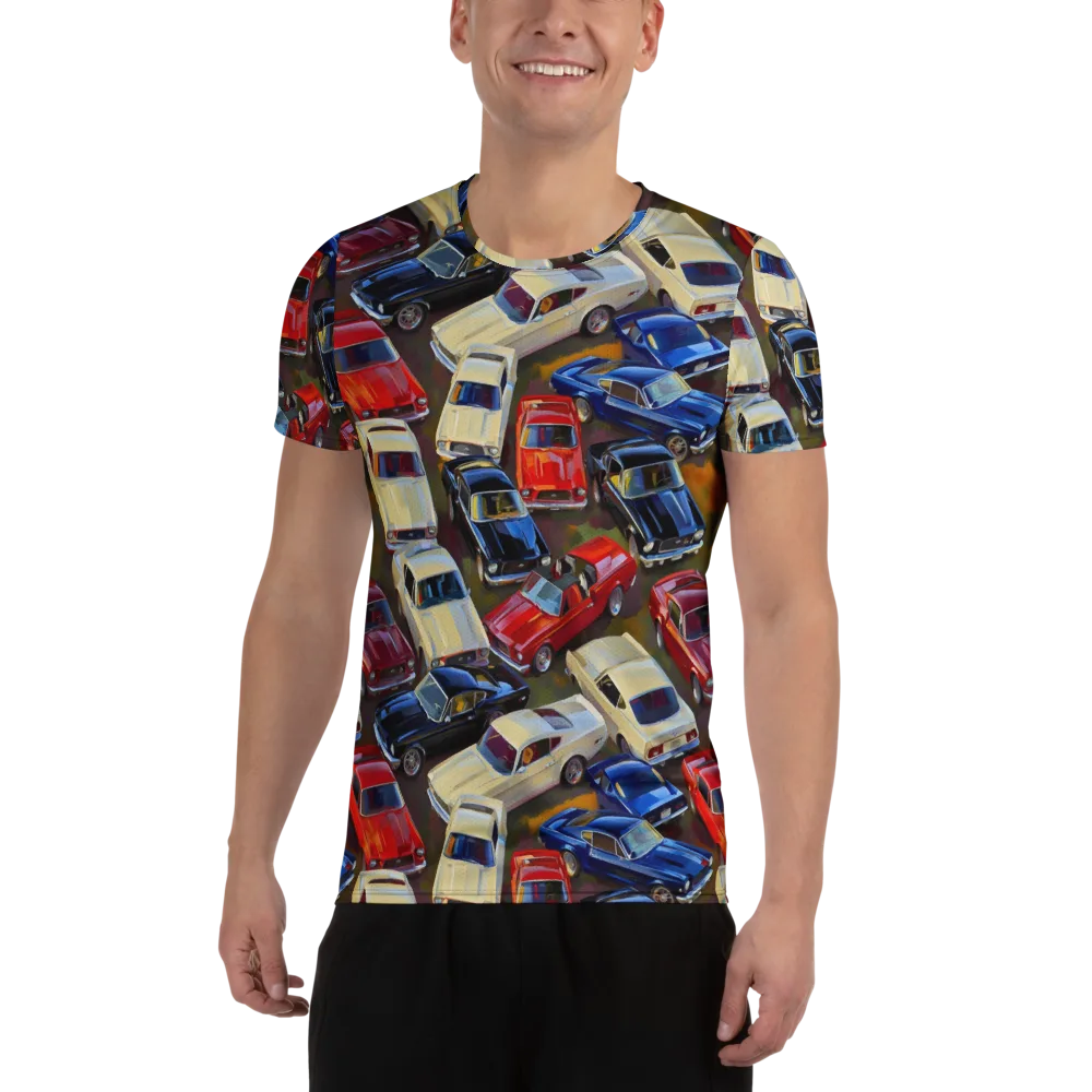 Vintage Velocity on Men's Athletic T-Shirt — Front