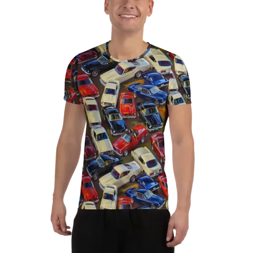 Vintage Velocity on a Men's Athletic T-Shirt