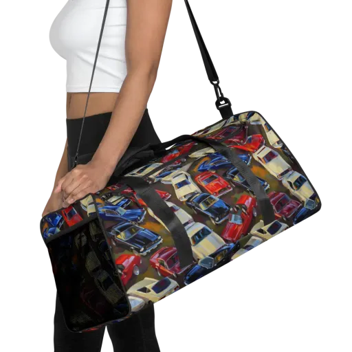 Vintage Velocity on a Duffle Bag